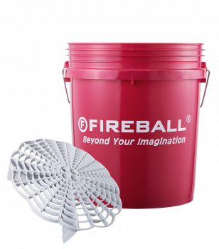 Fireball Wascheimer (Rubinrot) mit Grit Trap