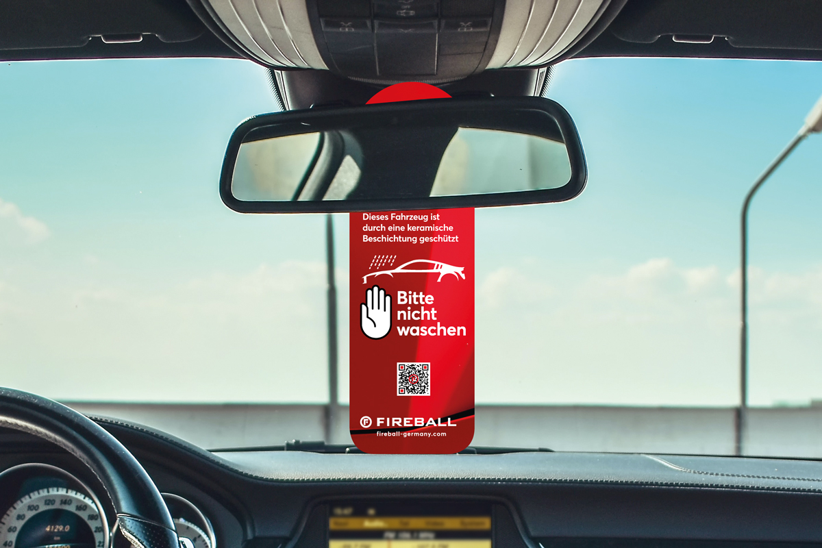 Autopflege Fireball - FIREBALL Innenspiegel-Anhänger Bitte nicht