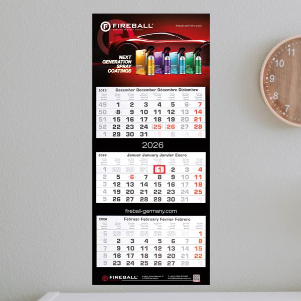 FIREBALL 3-Monatskalender 2026